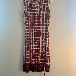 Liz Claiborne Dress Size Large Red White Black